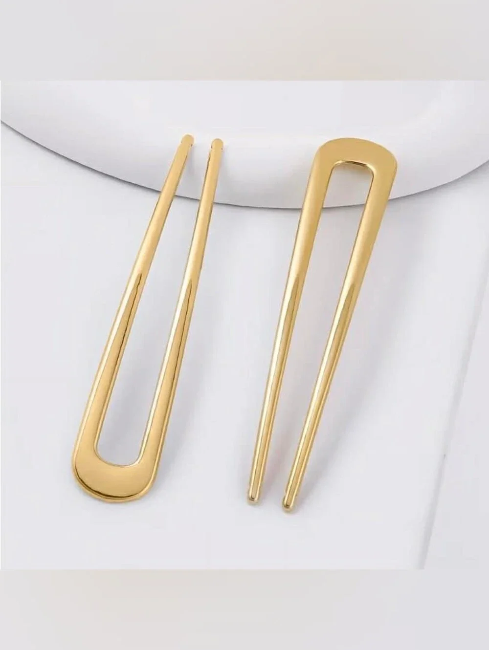 Gold Metal French Twist Hair Pin NWT Elegant